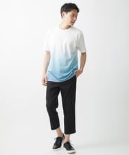 MKKGX72059 MK MICHEL KLEIN HOMME(MKミッシェルクランオム) 【大きいサイズあり】グラデーションカットソー / 昇華プリント グリーン