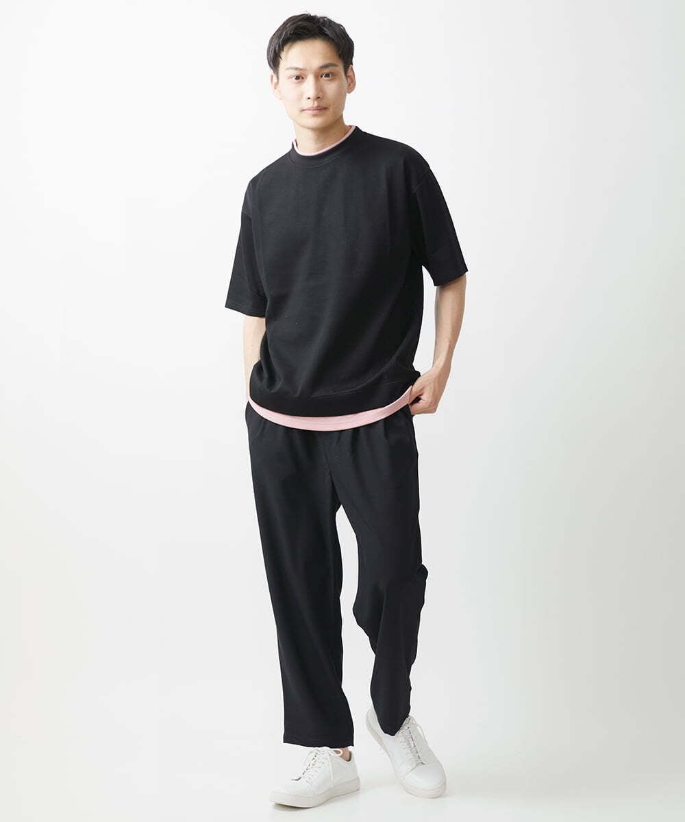 MKKGX84079 MK MICHEL KLEIN HOMME(MKミッシェルクランオム) フェイクレイヤードカットソー ライトブルー
