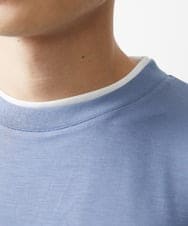 MKKGX84079 MK MICHEL KLEIN HOMME(MKミッシェルクランオム) フェイクレイヤードカットソー ライトブルー