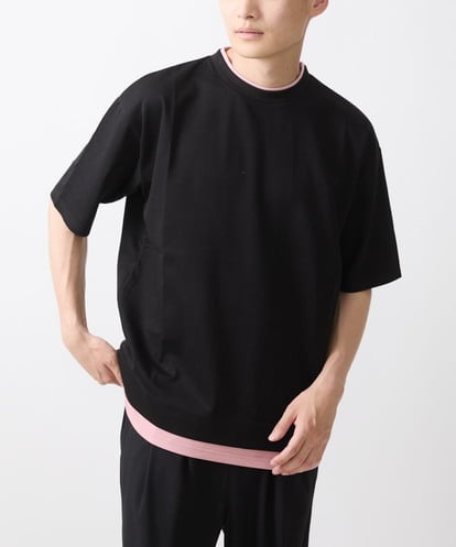 MKKGX84079 MK MICHEL KLEIN HOMME フェイクレイヤードカットソー