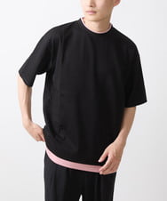 MKKGX84079 MK MICHEL KLEIN HOMME(MKミッシェルクランオム) フェイクレイヤードカットソー ブラック