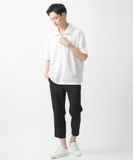 MKKGX86089 MK MICHEL KLEIN HOMME(MKミッシェルクランオム) ハイネックハーフジップカットソー ホワイト