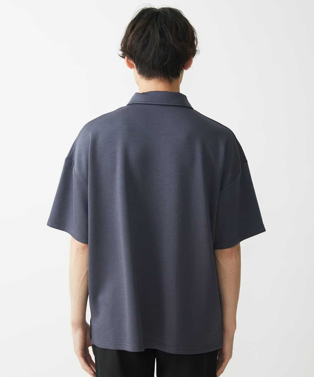 MKKGX86089 MK MICHEL KLEIN HOMME(MKミッシェルクランオム) ハイネックハーフジップカットソー ダークグレー