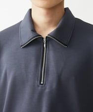 MKKGX86089 MK MICHEL KLEIN HOMME(MKミッシェルクランオム) ハイネックハーフジップカットソー ダークグレー