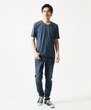 MKKHA57050 MK MICHEL KLEIN HOMME(MKミッシェルクランオム) 【涼 / 冷】Tシャツ / クロスウエーブジャガード ネイビー