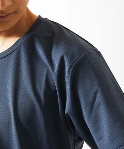 MKKHA57050 MK MICHEL KLEIN HOMME 【涼 / 冷】Tシャツ / クロスウエーブジャガード
