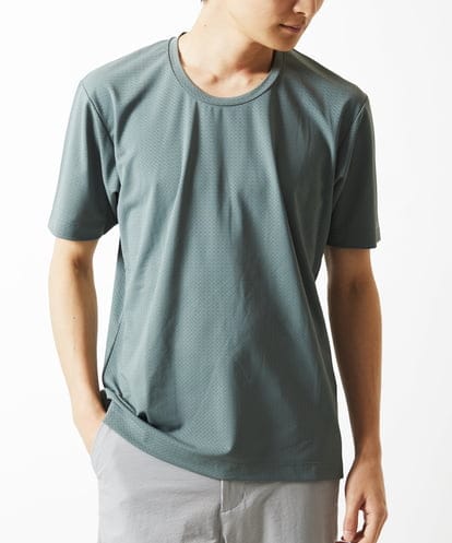 MKKHA57050 MK MICHEL KLEIN HOMME 【涼 / 冷】Tシャツ / クロスウエーブジャガード