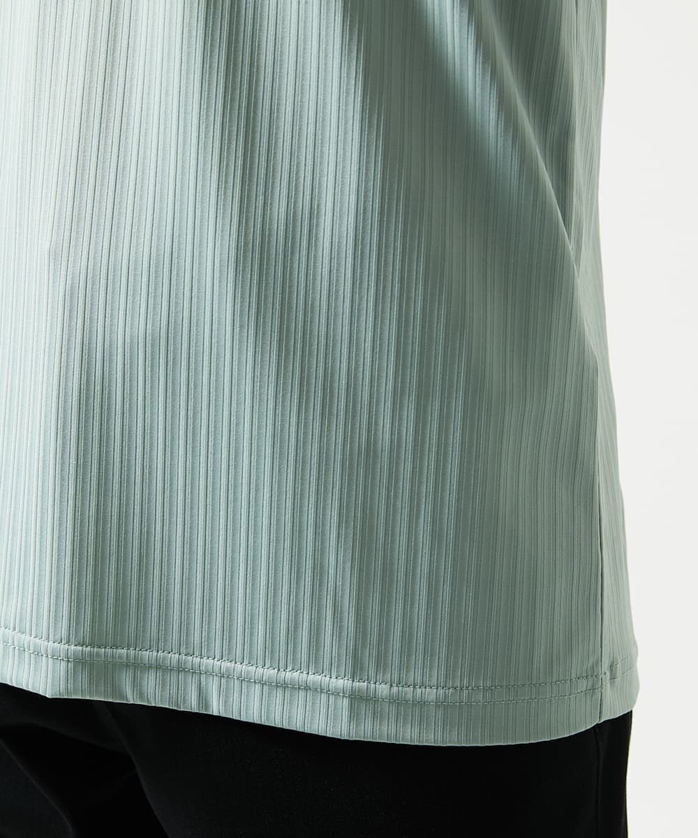 MKKHA60050 MK MICHEL KLEIN HOMME(MKミッシェルクランオム) 【洗える】ハリヌキテレコＶネック半袖 グリーン