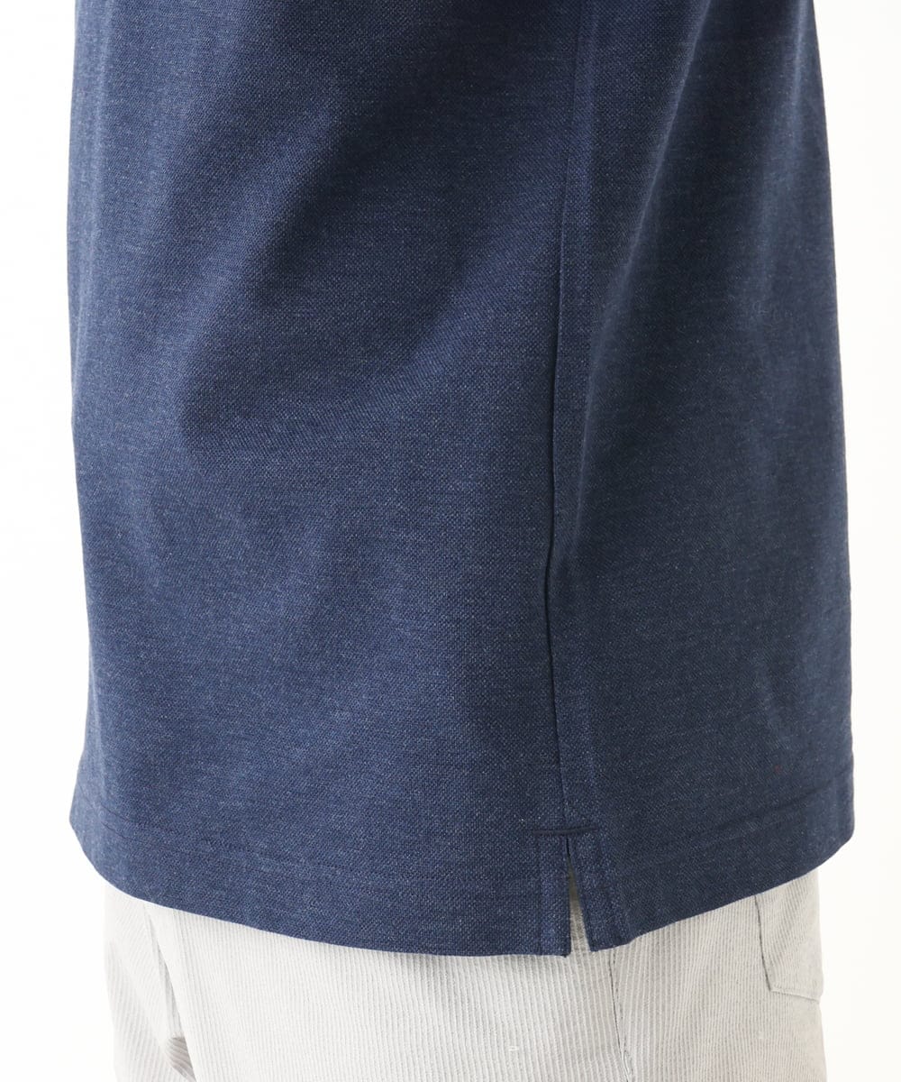 MKKHA62110 MK MICHEL KLEIN HOMME(MKミッシェルクランオム) 【洗える】ボタンダウンカノコポロシャツ ネイビー