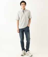 MKKHA62110 MK MICHEL KLEIN HOMME(MKミッシェルクランオム) 【洗える】ボタンダウンカノコポロシャツ アイボリー