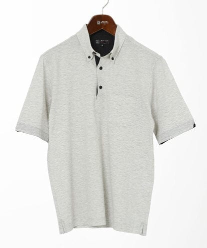 MK MICHEL KLEIN HOMME(MK ミッシェルクランオム) ボタンダウンカノコポロシャツ アイボリー/白 46