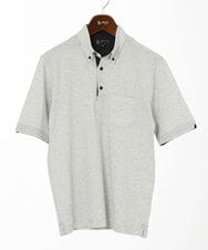 MKKHA62110 MK MICHEL KLEIN HOMME(MKミッシェルクランオム) 【洗える】ボタンダウンカノコポロシャツ アイボリー