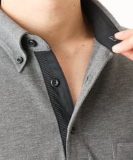 MKKHA62110 MK MICHEL KLEIN HOMME(MKミッシェルクランオム) 【洗える】ボタンダウンカノコポロシャツ グレー