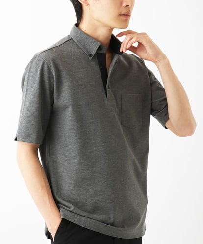 MKKHA62110 MK MICHEL KLEIN HOMME ボタンダウンカノコポロシャツ