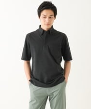 MKKHA62110 MK MICHEL KLEIN HOMME(MKミッシェルクランオム) 【洗える】ボタンダウンカノコポロシャツ ダークグレー