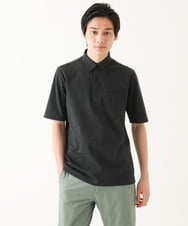 MKKHA62110 MK MICHEL KLEIN HOMME(MKミッシェルクランオム) 【洗える】ボタンダウンカノコポロシャツ ダークグレー