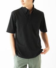 MKKHA62110 MK MICHEL KLEIN HOMME(MKミッシェルクランオム) 【洗える】ボタンダウンカノコポロシャツ ダークグレー
