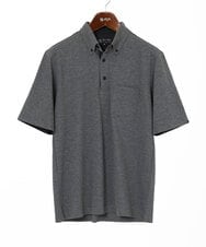 MKKHA62110 MK MICHEL KLEIN HOMME(MKミッシェルクランオム) 【洗える】ボタンダウンカノコポロシャツ ダークグレー