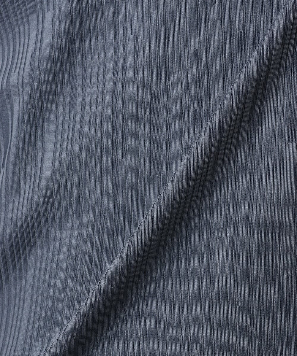 MKKHA72079 MK MICHEL KLEIN HOMME(MKミッシェルクランオム) 【洗える】3ＤストライプテレコＶネックＴシャツ パープル