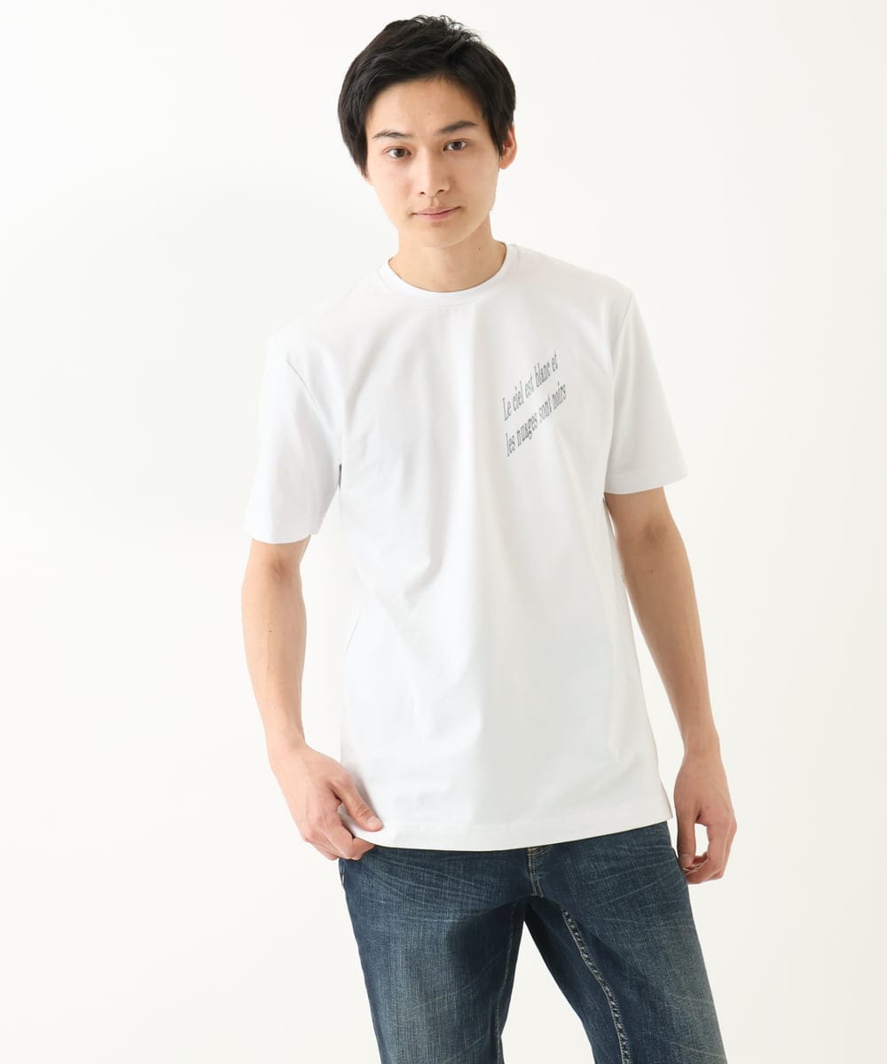 MKKHC22069 MK MICHEL KLEIN HOMME(MKミッシェルクランオム) Tシャツ / バックサイドプリント ホワイト