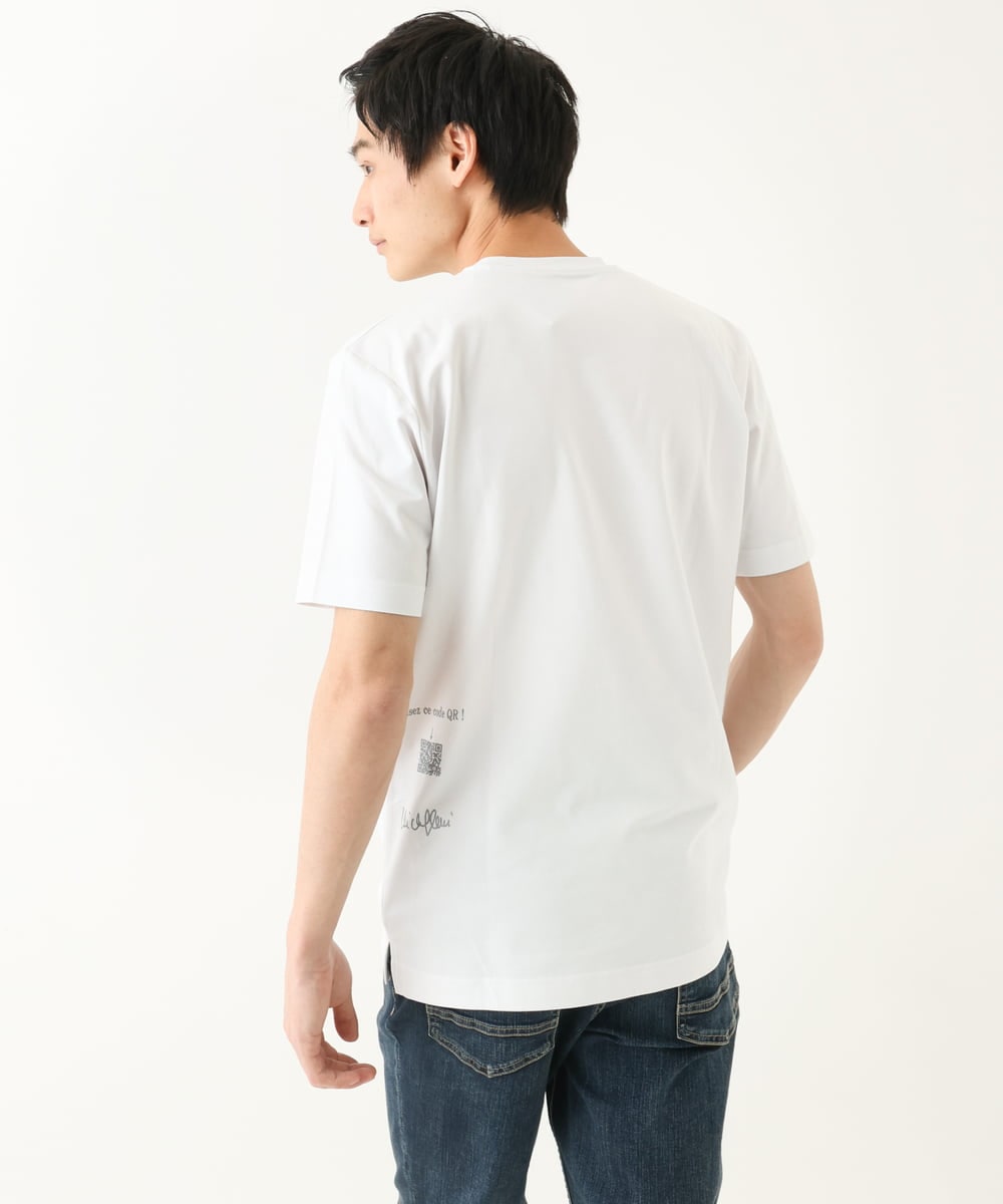 MKKHC22069 MK MICHEL KLEIN HOMME(MKミッシェルクランオム) Tシャツ / バックサイドプリント ホワイト