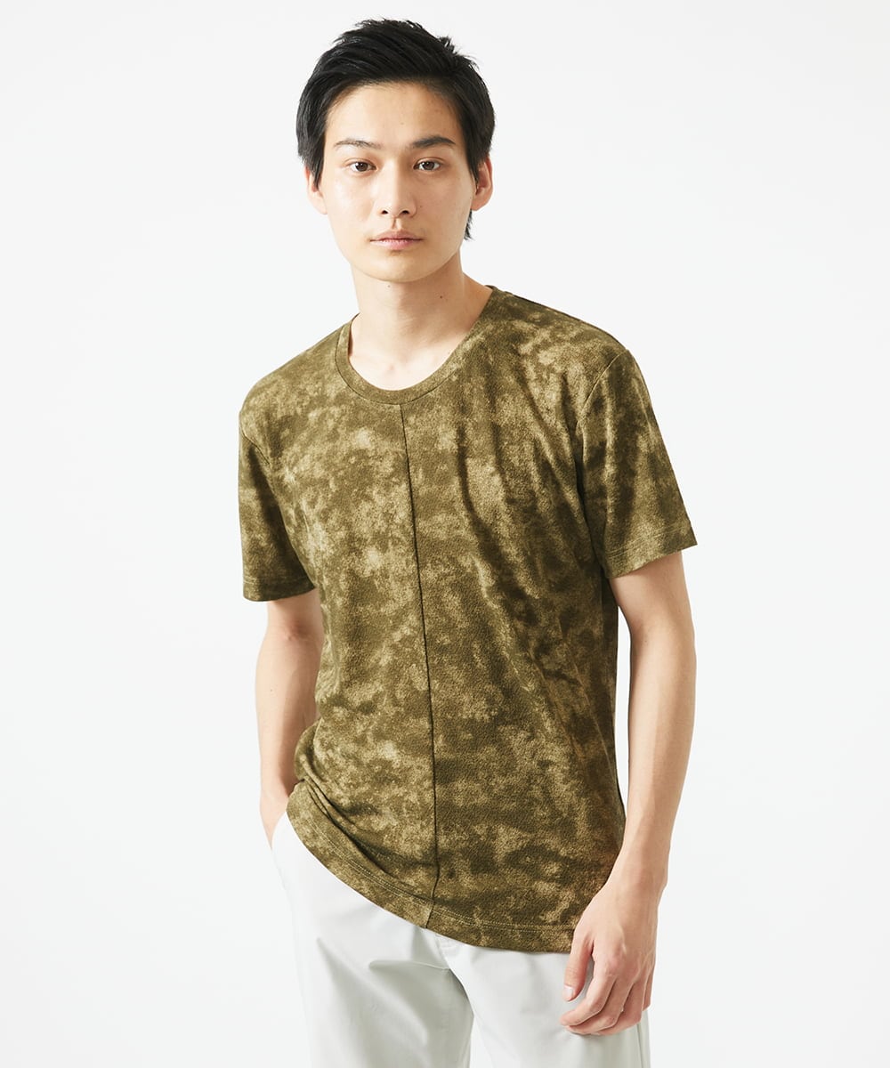 MKKHC23054 MK MICHEL KLEIN HOMME(MKミッシェルクランオム) Tシャツ / ダスティーウォール　 カーキ
