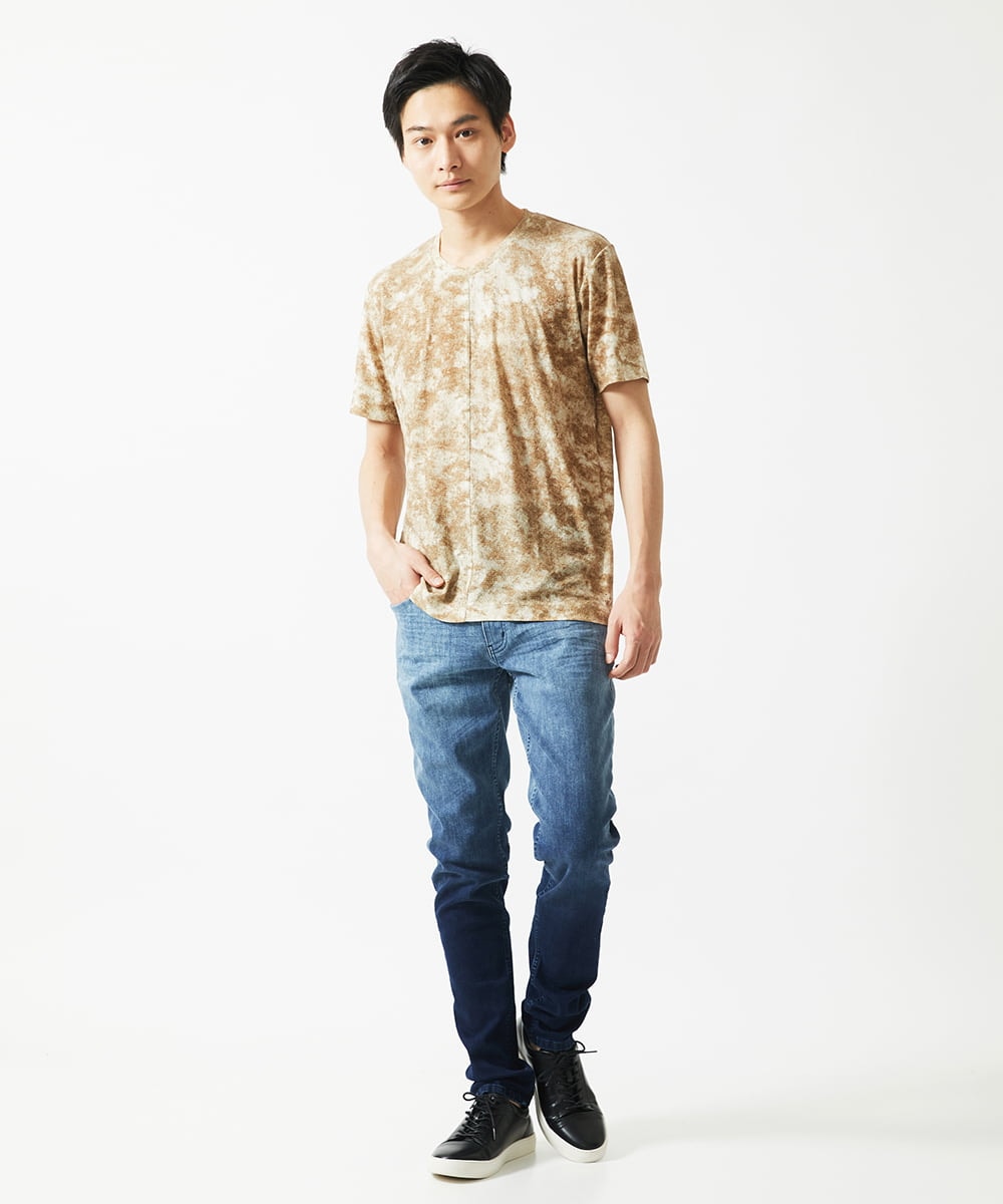 MKKHC23054 MK MICHEL KLEIN HOMME(MKミッシェルクランオム) Tシャツ / ダスティーウォール　 ベージュ