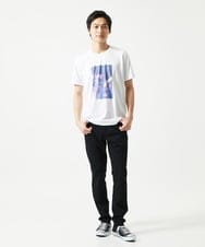 MKKHC29069 MK MICHEL KLEIN HOMME(MKミッシェルクランオム) 【コニシナナメ / コラボTシャツ】リーフモチーフプリント ホワイト