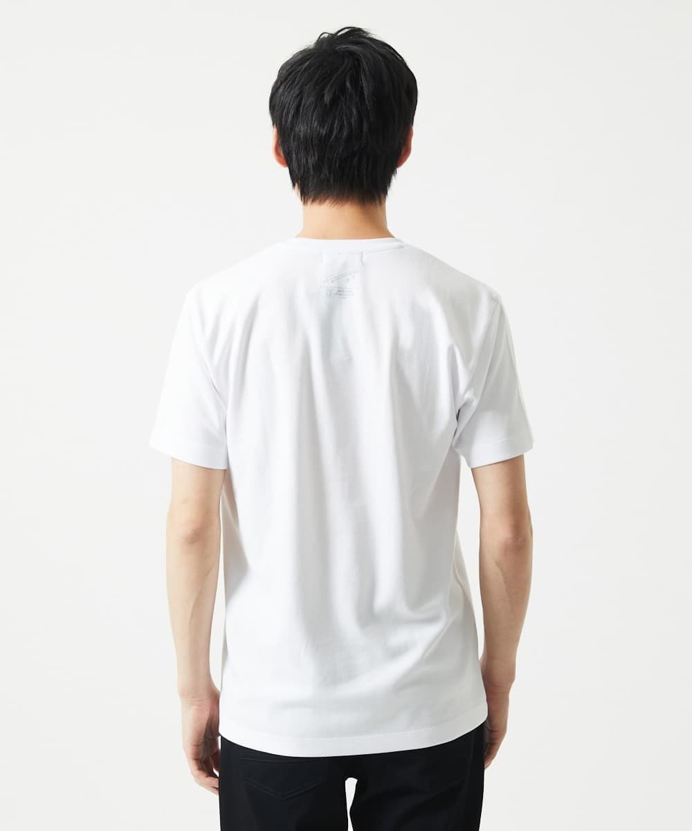 MKKHC29069 MK MICHEL KLEIN HOMME(MKミッシェルクランオム) 【コニシナナメ / コラボTシャツ】リーフモチーフプリント ホワイト