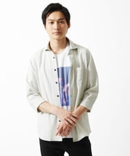 MKKHC29069 MK MICHEL KLEIN HOMME(MKミッシェルクランオム) 【コニシナナメ / コラボTシャツ】リーフモチーフプリント ホワイト