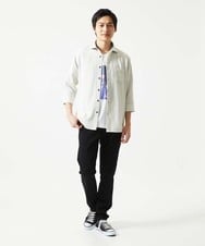 MKKHC29069 MK MICHEL KLEIN HOMME(MKミッシェルクランオム) 【コニシナナメ / コラボTシャツ】リーフモチーフプリント ホワイト