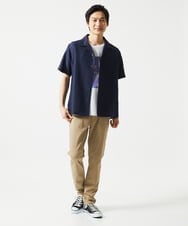 MKKHC29069 MK MICHEL KLEIN HOMME(MKミッシェルクランオム) 【コニシナナメ / コラボTシャツ】リーフモチーフプリント ライトグレー