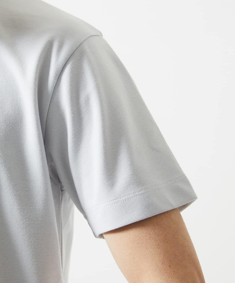 MKKHC29069 MK MICHEL KLEIN HOMME(MKミッシェルクランオム) 【コニシナナメ / コラボTシャツ】リーフモチーフプリント ライトグレー