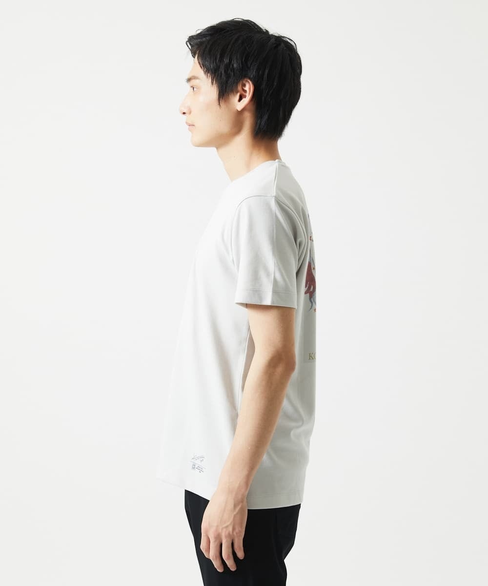 MKKHC30069 MK MICHEL KLEIN HOMME(MKミッシェルクランオム) 【コニシナナメ / コラボTシャツ】スネークチーフプリント アイボリー