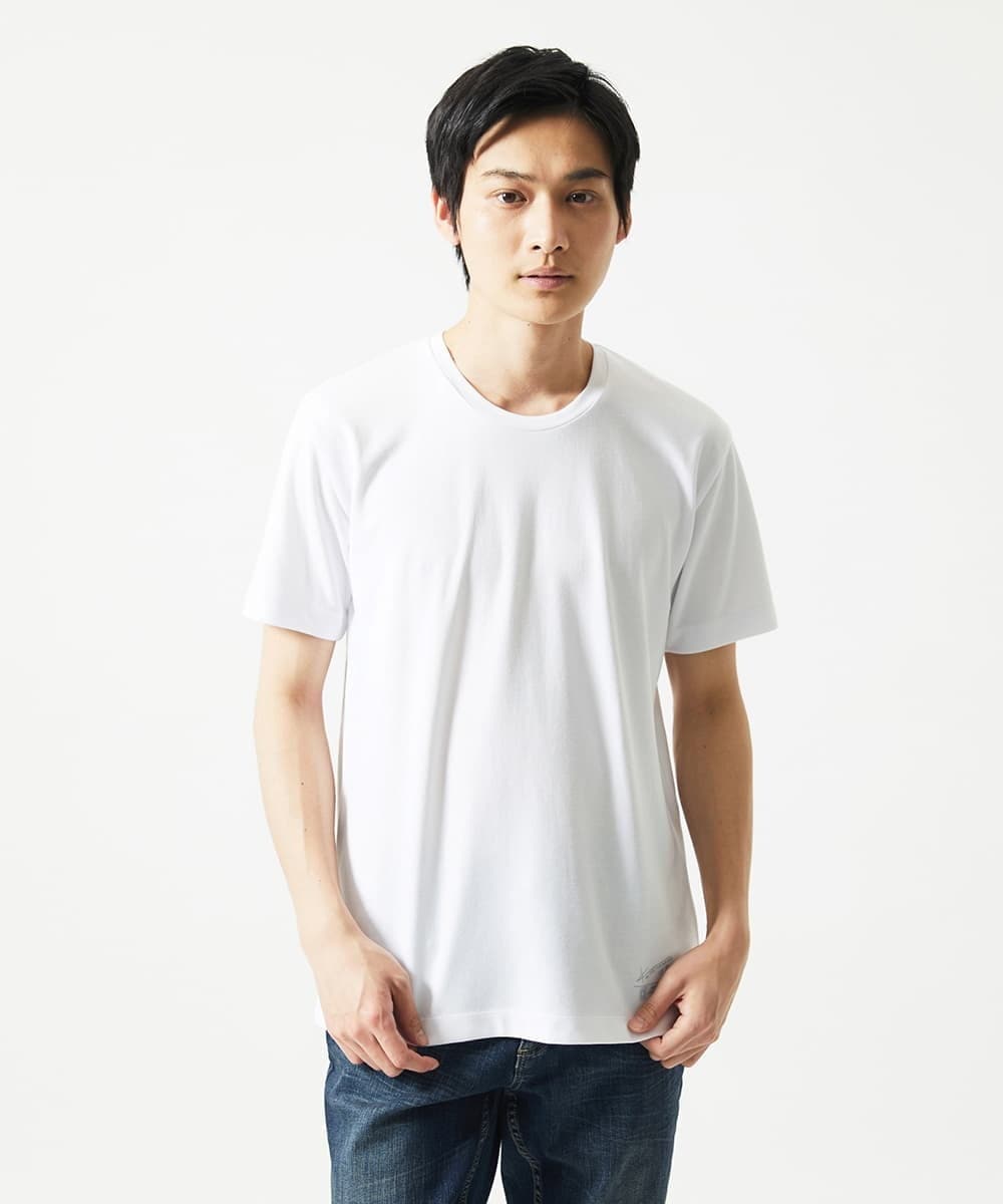 MKKHC30069 MK MICHEL KLEIN HOMME(MKミッシェルクランオム) 【コニシナナメ / コラボTシャツ】スネークチーフプリント ホワイト