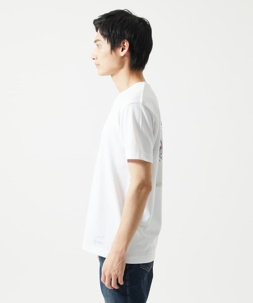 MKKHC30069 MK MICHEL KLEIN HOMME(MKミッシェルクランオム) 【コニシナナメ / コラボTシャツ】スネークチーフプリント ホワイト