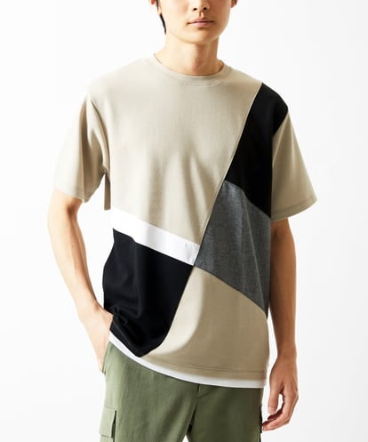 MKKHC80054 MK MICHEL KLEIN HOMME Tシャツ / COOLタッチブロック