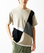 MKKHC80054 MK MICHEL KLEIN HOMME(MKミッシェルクランオム) Tシャツ / COOLタッチブロック アイボリー