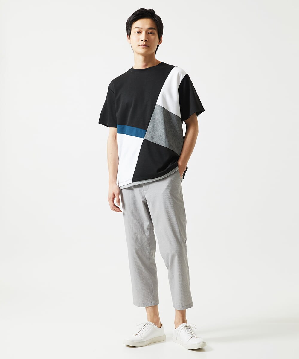 MKKHC80054 MK MICHEL KLEIN HOMME(MKミッシェルクランオム) Tシャツ / COOLタッチブロック ブラック