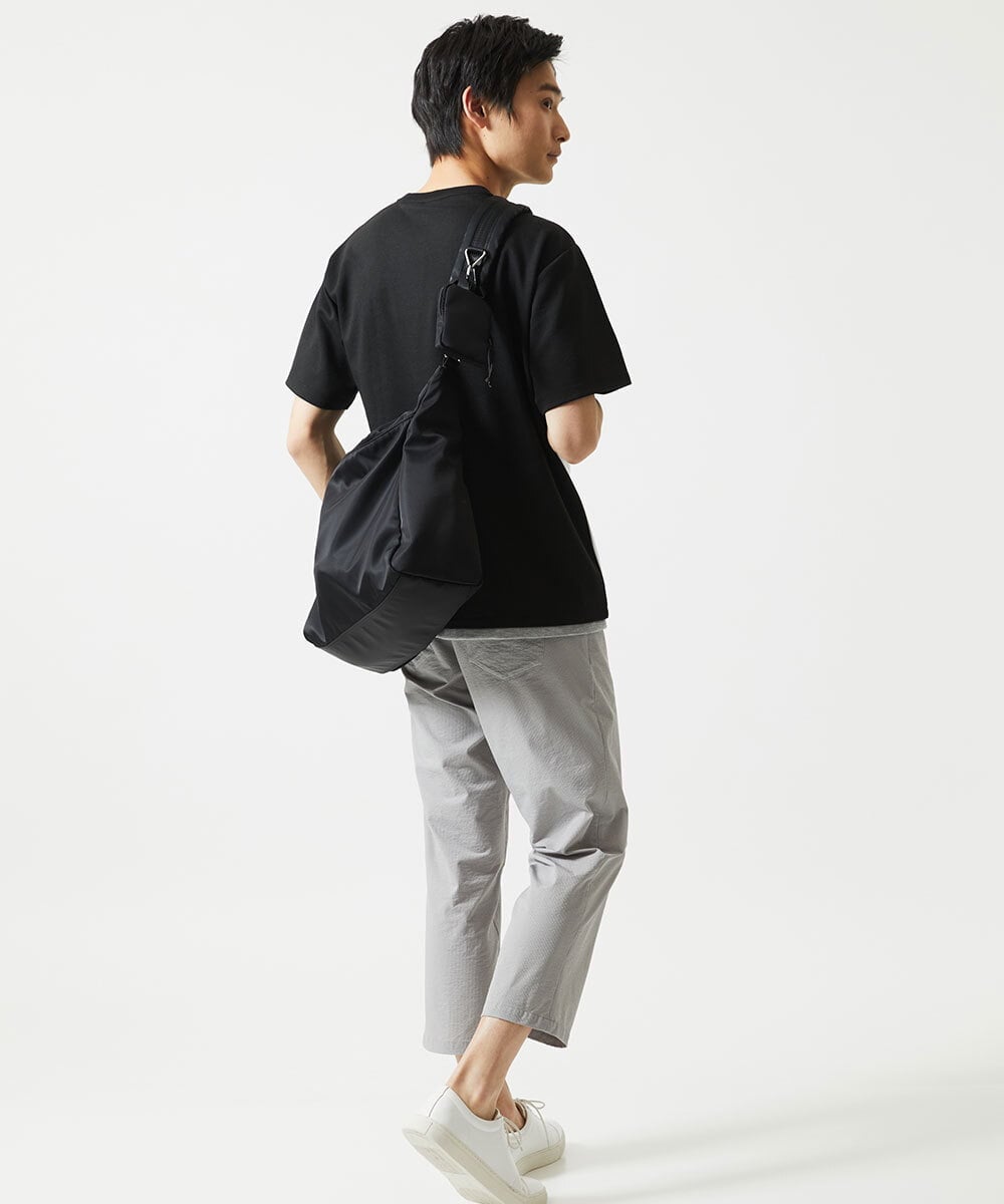 MKKHC80054 MK MICHEL KLEIN HOMME(MKミッシェルクランオム)  【接触冷感】COOLタッチブロックTシャツ  ブラック