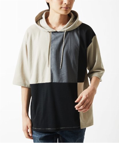 MKKHC81080 MK MICHEL KLEIN HOMME プルオーバーパーカー / COOLタッチブロック