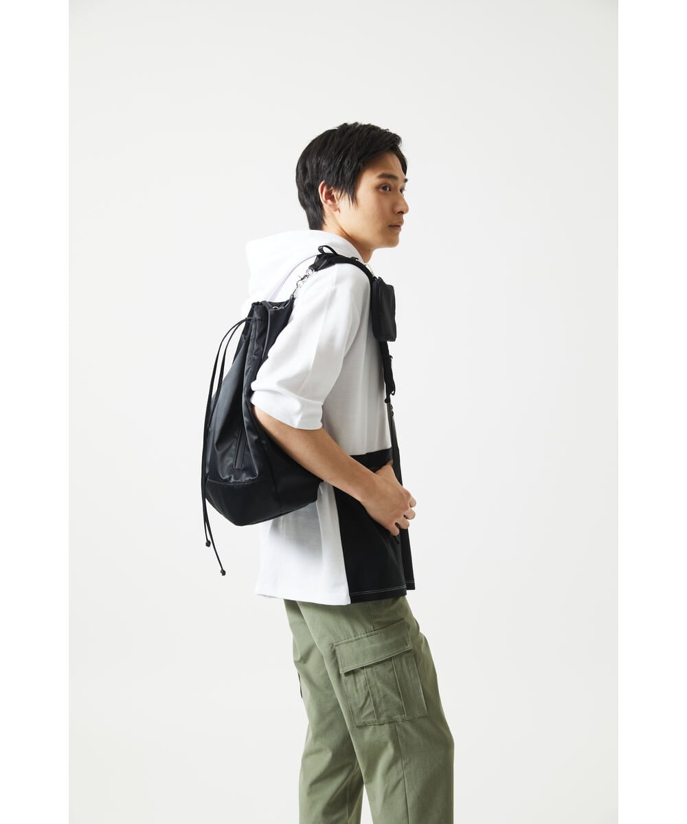 MKKHC81080 MK MICHEL KLEIN HOMME(MKミッシェルクランオム)  【接触冷感】COOLタッチブロックプルオーバーパーカー ホワイト