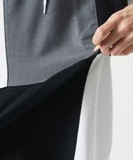 MKKHC81080 MK MICHEL KLEIN HOMME(MKミッシェルクランオム)  【接触冷感】COOLタッチブロックプルオーバーパーカー ホワイト