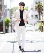 MKKHJ60099 MK MICHEL KLEIN HOMME(MKミッシェルクランオム) ポロシャツ／カチオンサーフ ネイビー