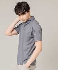 MKKHJ60099 MK MICHEL KLEIN HOMME(MKミッシェルクランオム) ポロシャツ／カチオンサーフ グレー