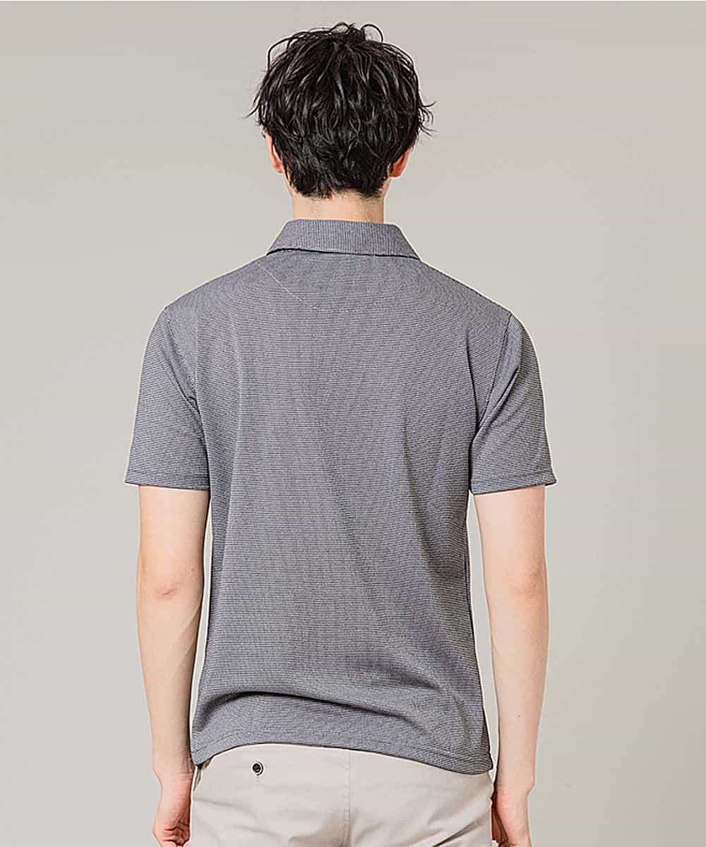 MKKHJ60099 MK MICHEL KLEIN HOMME(MKミッシェルクランオム) ポロシャツ／カチオンサーフ グレー