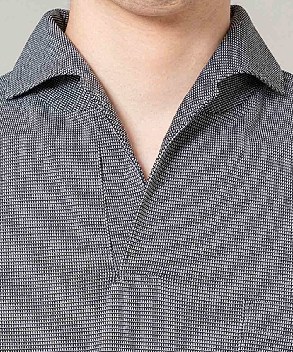 MKKHJ60099 MK MICHEL KLEIN HOMME(MKミッシェルクランオム) ポロシャツ／カチオンサーフ グレー
