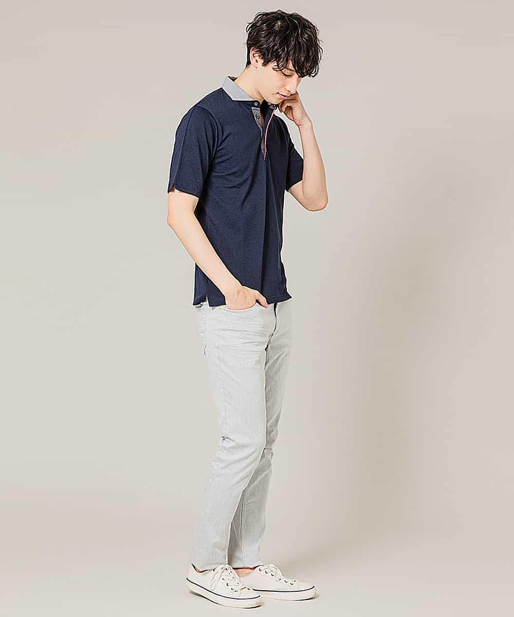 MKKHJ71069 MK MICHEL KLEIN HOMME(MKミッシェルクランオム) ポロシャツ／パリポロ ネイビー