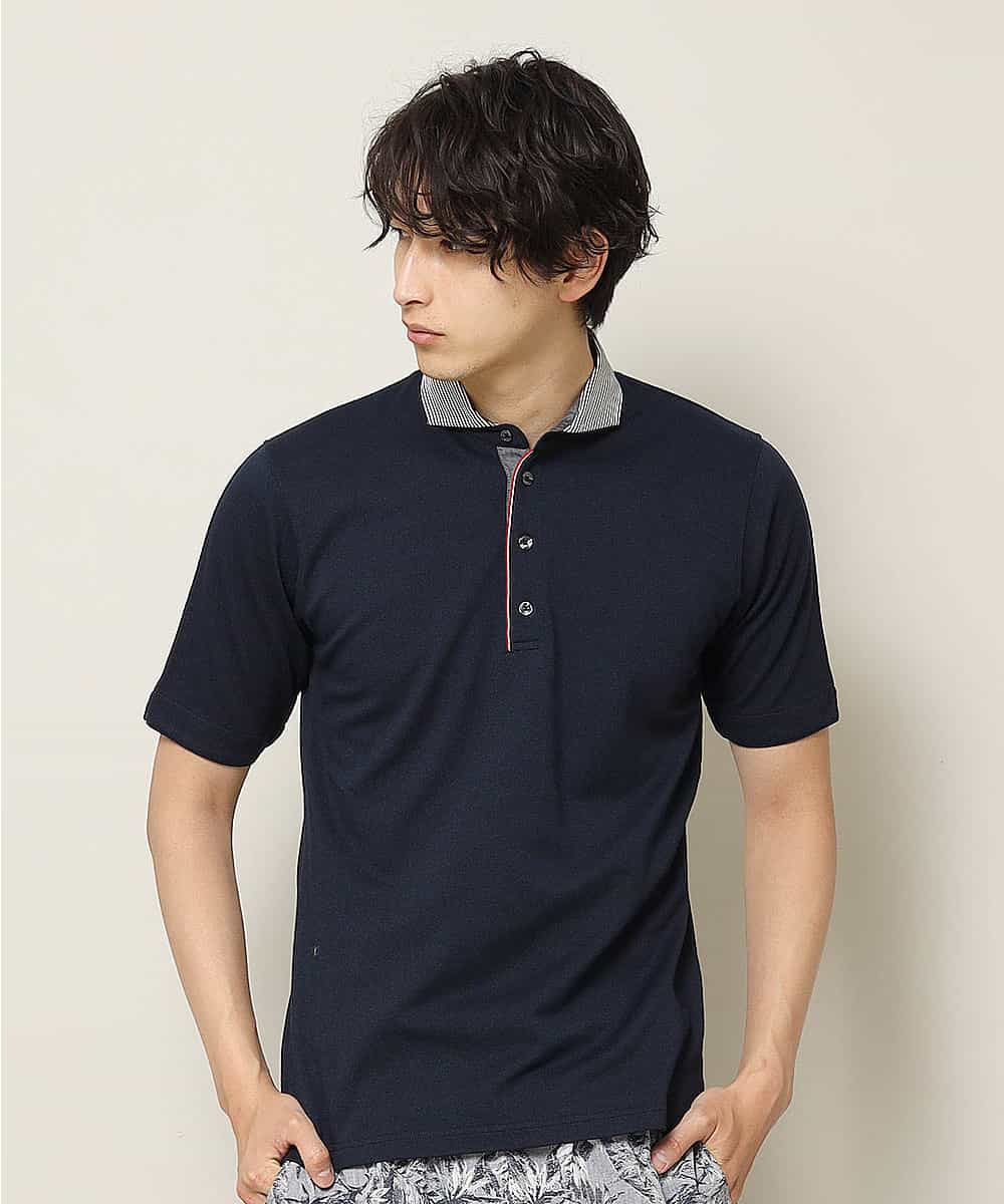 MKKHJ71069 MK MICHEL KLEIN HOMME(MKミッシェルクランオム) ポロシャツ／パリポロ ネイビー