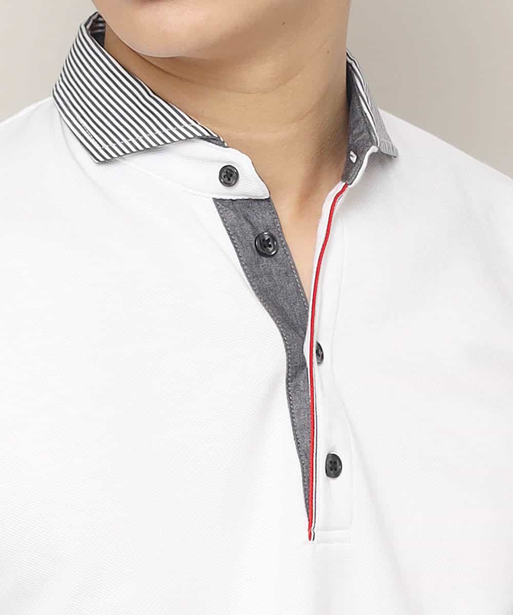 MKKHJ71069 MK MICHEL KLEIN HOMME(MKミッシェルクランオム) ポロシャツ／パリポロ ホワイト